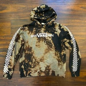 Womens Vans Hoodie custom bleached size Large